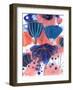 Blumen Blues-Corina Capri-Framed Art Print