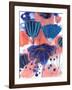 Blumen Blues-Corina Capri-Framed Art Print