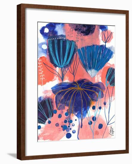 Blumen Blues-Corina Capri-Framed Art Print