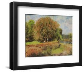 Blumender Kastanienbaum-Pierre-Auguste Renoir-Framed Art Print