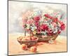 Blumenkorb mit Pfirsichen-Rachel Rijkerke-Mounted Art Print