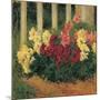 Blumenstrauch vor Gartenzaun - Flowers in front of a garden fence 1909-Koloman Moser-Mounted Giclee Print