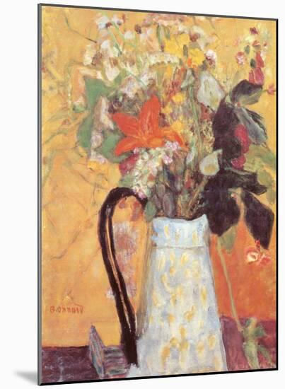 Blumenstrauss in Weissem Krug-Pierre Bonnard-Mounted Art Print