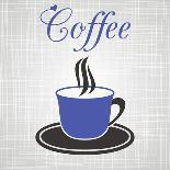 Blue Cup Of Coffee-blumer-Mounted Art Print