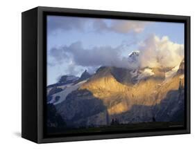 Blumlisalphorn (3664M) in Evening Light, Bernese Oberland, Swiss Alps, Switzerland, Europe-Andrew Sanders-Framed Stretched Canvas