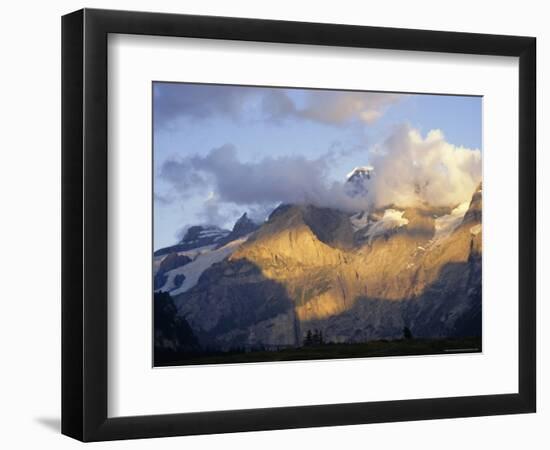 Blumlisalphorn (3664M) in Evening Light, Bernese Oberland, Swiss Alps, Switzerland, Europe-Andrew Sanders-Framed Photographic Print