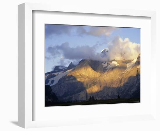 Blumlisalphorn (3664M) in Evening Light, Bernese Oberland, Swiss Alps, Switzerland, Europe-Andrew Sanders-Framed Photographic Print