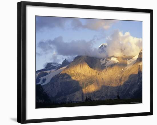 Blumlisalphorn (3664M) in Evening Light, Bernese Oberland, Swiss Alps, Switzerland, Europe-Andrew Sanders-Framed Photographic Print