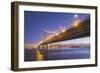 Blur Hour Cityscape, San Francisco Bay Bridge-Vincent James-Framed Photographic Print