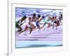 Blured Action at the Start of a Mens 100 Meter Track and Field Race-Paul Sutton-Framed Photographic Print