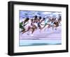 Blured Action at the Start of a Mens 100 Meter Track and Field Race-Paul Sutton-Framed Photographic Print