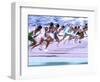 Blured Action at the Start of a Mens 100 Meter Track and Field Race-Paul Sutton-Framed Photographic Print