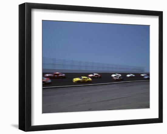 Blured Action of Auto Race, Charlotte, North Carolina, USA-Paul Sutton-Framed Premium Photographic Print