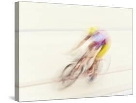 Blured Action of Cyclist Competing on the Velodrome-Chris Trotman-Stretched Canvas