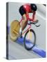 Blured Action of Female Cyclist Competing on the Velodrome-null-Stretched Canvas