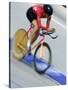 Blured Action of Female Cyclist Competing on the Velodrome-null-Stretched Canvas