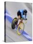 Blured Action of Female Cyclist Competing on the Velodrome-null-Stretched Canvas