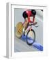 Blured Action of Female Cyclist Competing on the Velodrome-null-Framed Photographic Print
