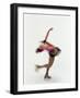 Blured Action of Female Figure Skater Preforming a Spin-Steven Sutton-Framed Photographic Print