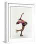 Blured Action of Female Figure Skater Preforming a Spin-Steven Sutton-Framed Photographic Print