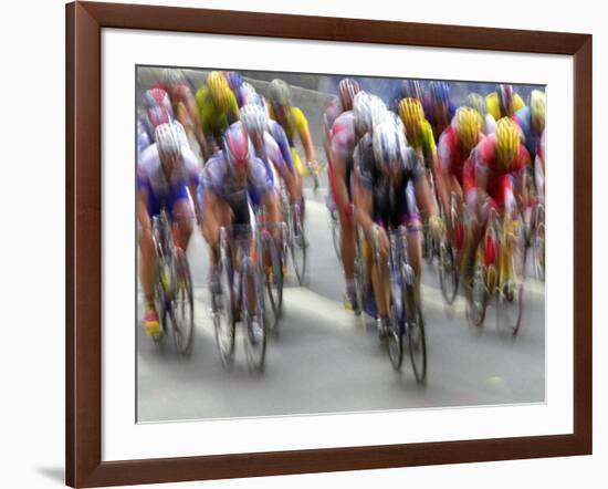 Blured Action of Road Cylcling Competition, New York, New York, USA-Chris Trotman-Framed Photographic Print