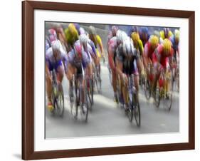 Blured Action of Road Cylcling Competition, New York, New York, USA-Chris Trotman-Framed Photographic Print