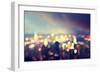 Blured Lighhts from Peak Victoria, Hong Kong-Iakov Kalinin-Framed Photographic Print