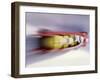 Blurred Action of 4 Man Bobsled Team, Lillehammer, Norway-null-Framed Photographic Print