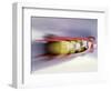 Blurred Action of 4 Man Bobsled Team, Lillehammer, Norway-null-Framed Photographic Print