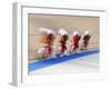 Blurred Action of Cycliing Team Onthe Track-Chris Trotman-Framed Photographic Print