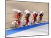 Blurred Action of Cycliing Team Onthe Track-Chris Trotman-Mounted Photographic Print