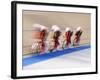 Blurred Action of Cycliing Team Onthe Track-Chris Trotman-Framed Photographic Print