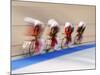 Blurred Action of Cycliing Team Onthe Track-Chris Trotman-Mounted Photographic Print