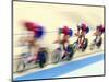 Blurred Action of Cycliing Team Onthe Track-Chris Trotman-Mounted Photographic Print