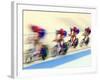 Blurred Action of Cycliing Team Onthe Track-Chris Trotman-Framed Photographic Print