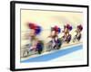 Blurred Action of Cycliing Team Onthe Track-Chris Trotman-Framed Photographic Print