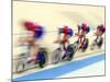 Blurred Action of Cycliing Team Onthe Track-Chris Trotman-Mounted Photographic Print