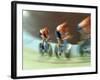 Blurred Action of Cycling Team on Velodrome, Sydney, Australia-null-Framed Photographic Print