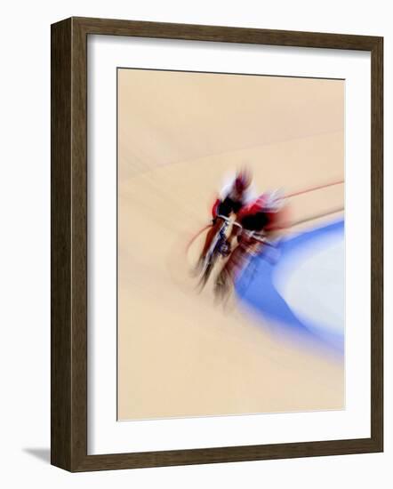 Blurred Action of Cyclist Competing on the Track-Chris Trotman-Framed Photographic Print