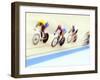 Blurred Action of Cyclist on the Track-Chris Trotman-Framed Premium Photographic Print