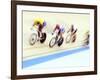 Blurred Action of Cyclist on the Track-Chris Trotman-Framed Photographic Print