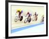 Blurred Action of Cyclist on the Track-Chris Trotman-Framed Photographic Print