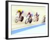 Blurred Action of Cyclist on the Track-Chris Trotman-Framed Photographic Print