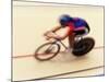 Blurred Action of Cyclist on the Track-Chris Trotman-Mounted Photographic Print