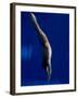 Blurred Action of Male Diver in the Air-null-Framed Photographic Print