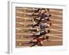 Blurred Action of Male Runners Starting a 100 Meter Sprint Race-Paul Sutton-Framed Photographic Print