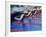 Blurred Action of Male Swimmers at the Start of a Race-null-Framed Photographic Print