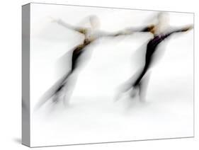 Blurred Action of Pairs Figure Skaters, Torino, Italy-Chris Trotman-Stretched Canvas