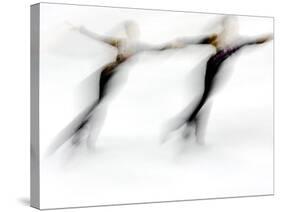 Blurred Action of Pairs Figure Skaters, Torino, Italy-Chris Trotman-Stretched Canvas