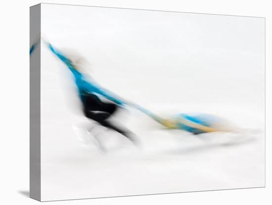 Blurred Action of Pairs Figure Skaters, Torino, Italy-Chris Trotman-Stretched Canvas